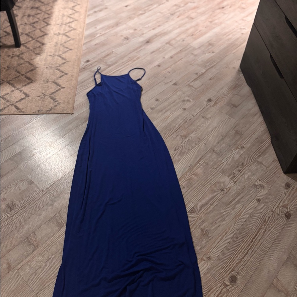 Elegant Blue Maxi Dress